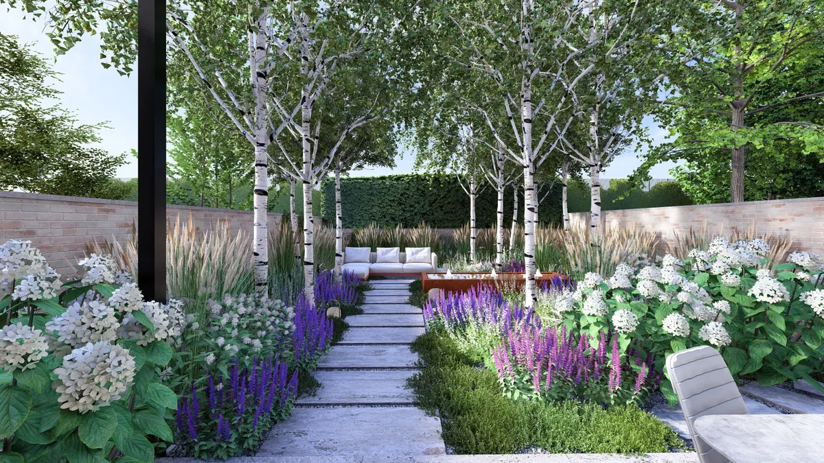 Posezení v březovém hájku