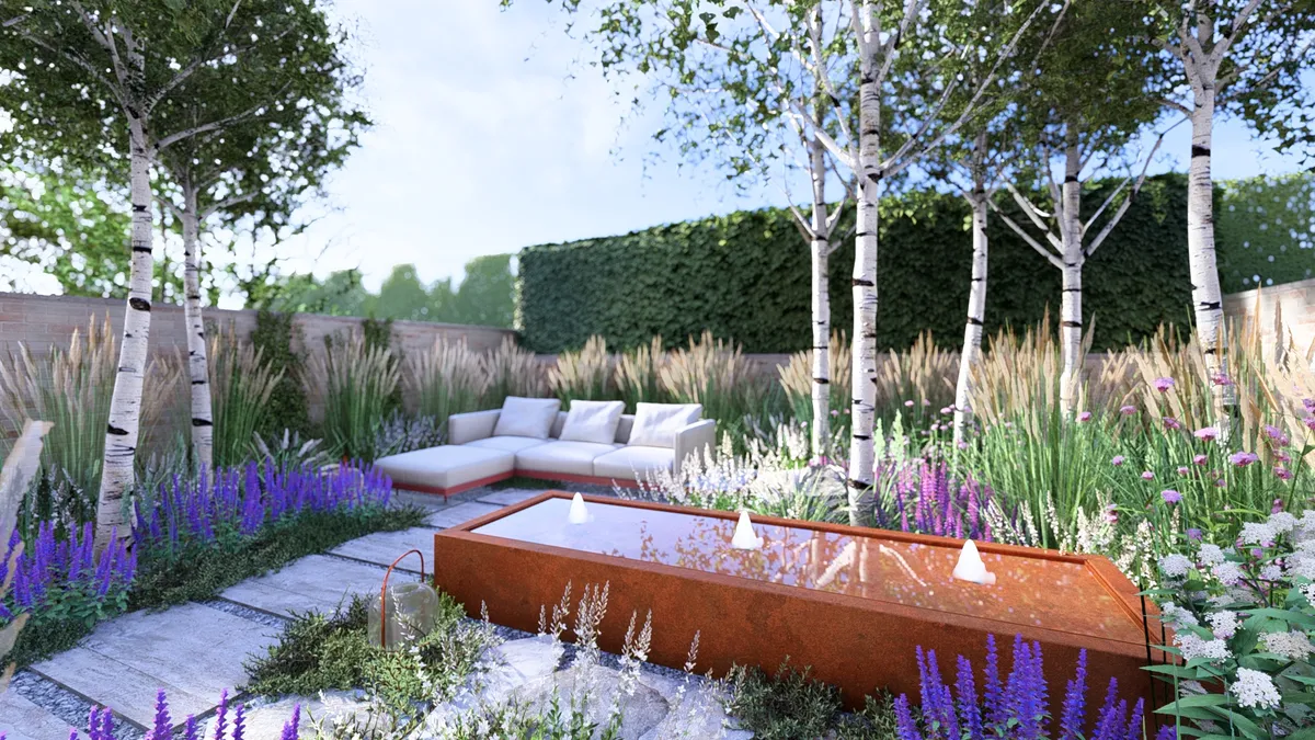 Vodní prvek z cortenu