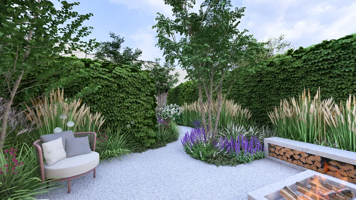 Ohniště z pohledového betonu