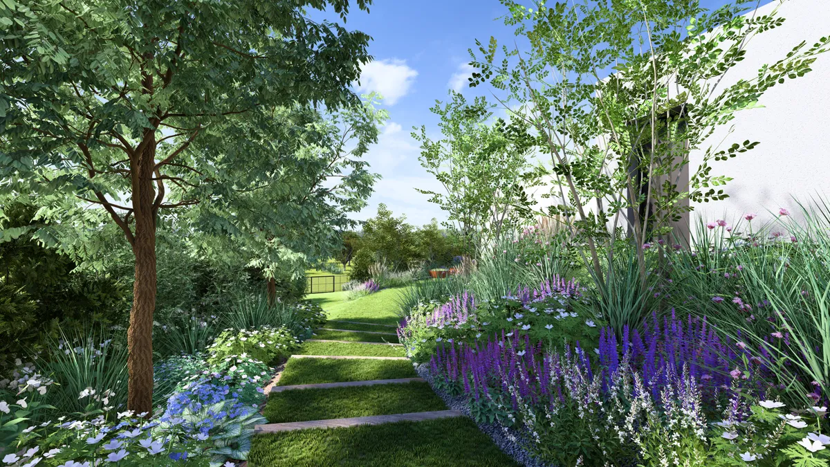 Bujne trvalkove zahony