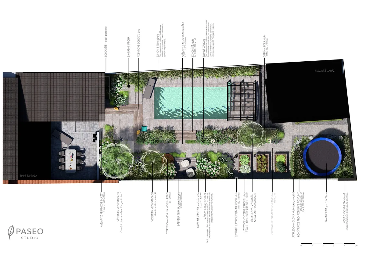 Situace — návrh zahrady
