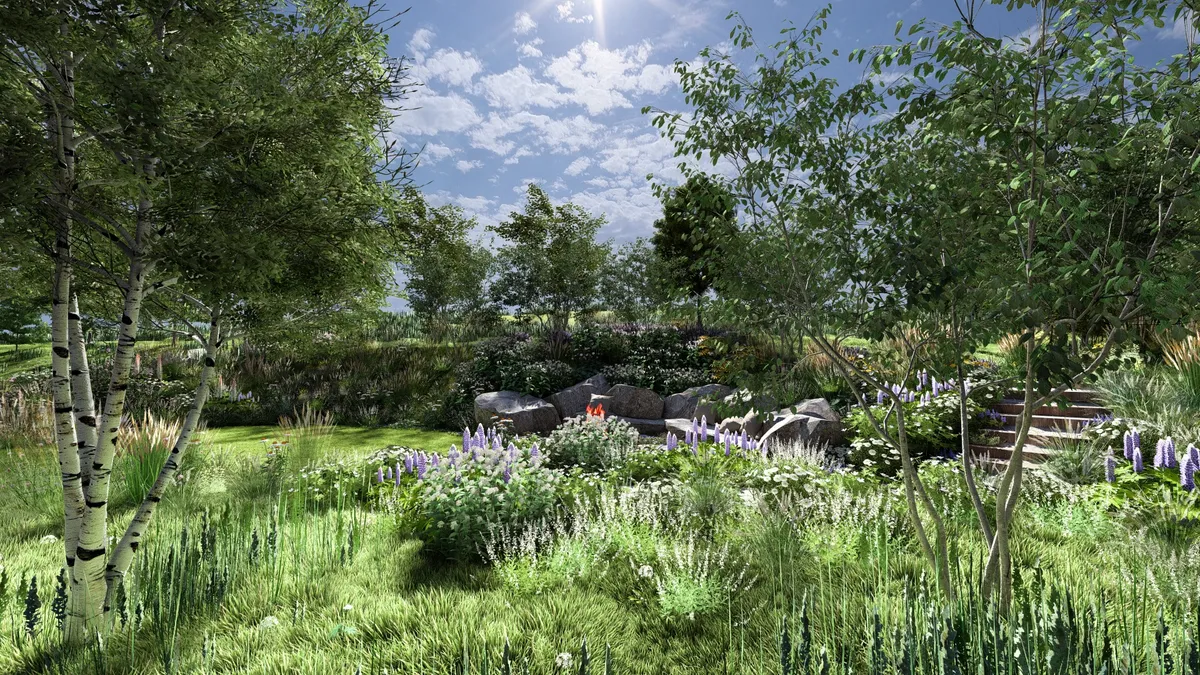 Prirozena zahrada v krajine