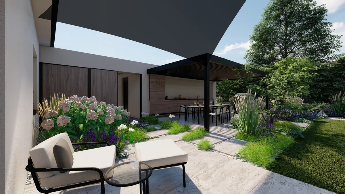 Zahradni kuchyn navazuje na dalsi typ posezeni